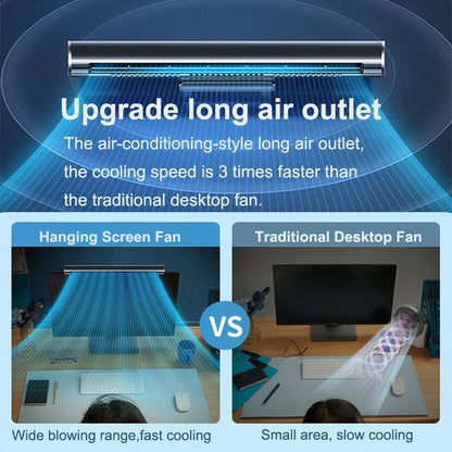 2026 Upgraded Portable Air Conditioner USB Charger Adjustable Office Computer Screen Mounted Electric Fan Desktop Tower F