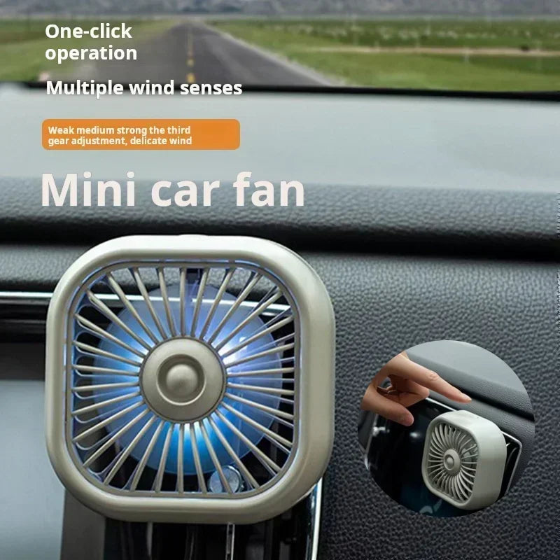 Portable Mini Car Vent Fan - High-Speed Cooling USB Fan - Energy-Efficient, Vibrant Colors, Easy Install