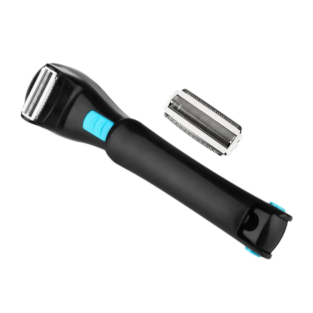 Electric Back Hair Shaver Hair Removal Body Shaving Tool Battery Powered Cordless Foldable Body Hair Trimmer Hair Removal Tool