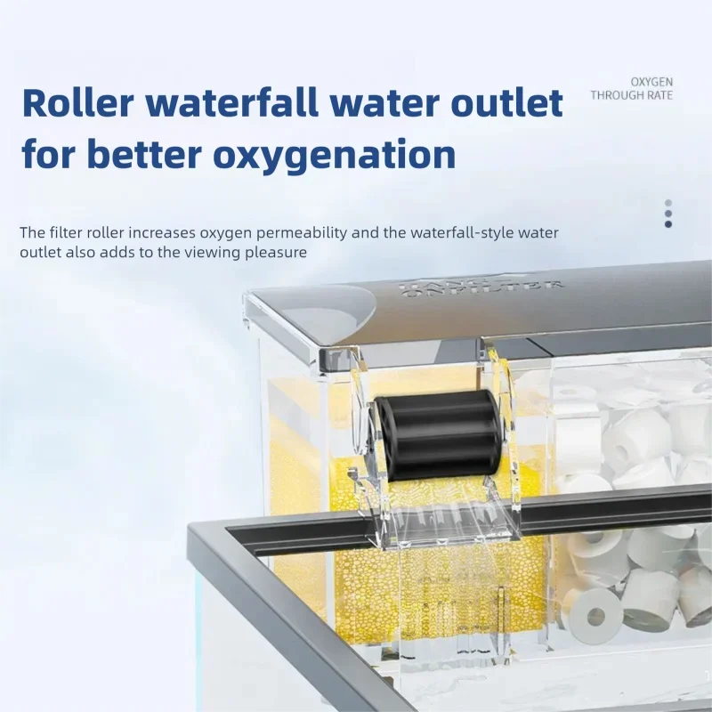 Fish Tank Filter Box External Wall Mounted Filter Water Circulation Three in One Aquarium Filter Small Fish Tank Filter