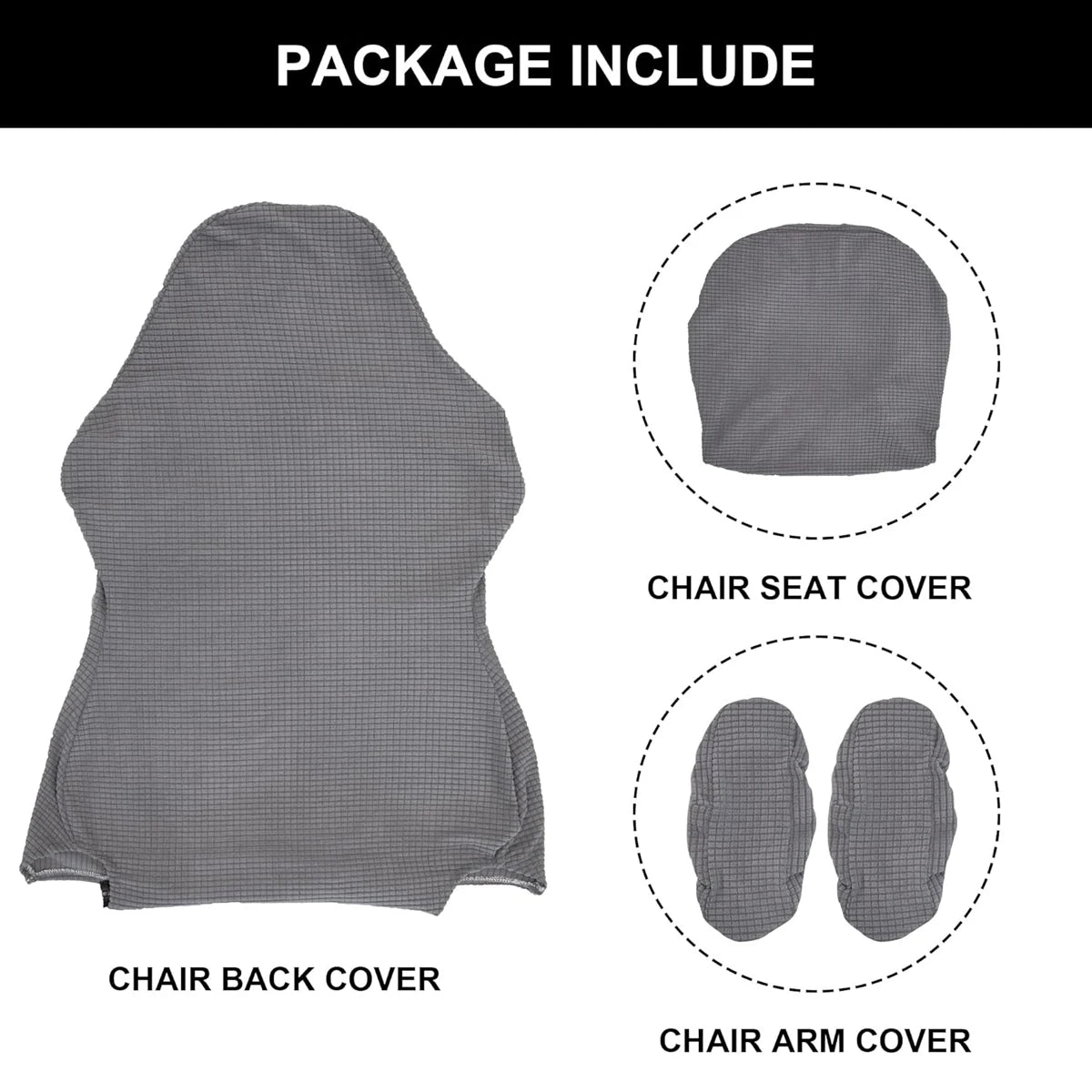 Thick Jacquard Office Computer Game Chair Slipcovers Stretchy  Reclining Racing Gaming Chair Cover Protector With Armrest Cover