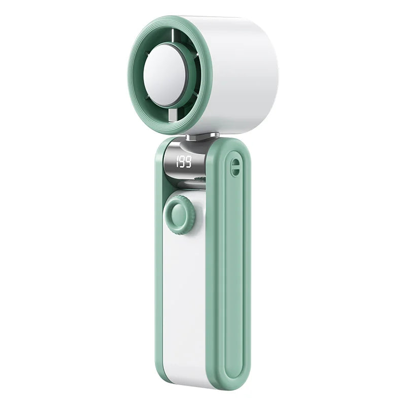 Portable Mini Handheld Fan High-speed with 199 Sppeds USB Rechargeable Silent Fan Foldable Mini Handheld Neck Hanging Small Fan