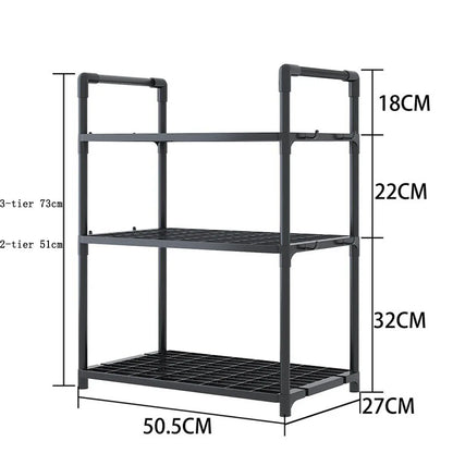 Storage Shelves Organizer Sturdy Shelving Space-Saving Shelves Organizer for Pantry Laundry Kitchen