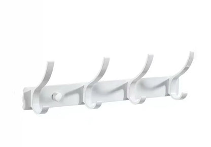 no drill Holes One Row Hangers Kitchen Towels Clothes Hats Toilet Towel Rack Storage Wall Mounted Door Back Rod Hook