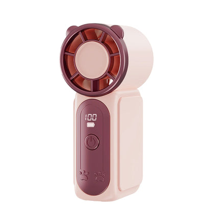 Portable Handheld Fan Mini Perosonal Hand Fan USB Rechargeable Outdoor Travel Hand Fan Digital Display Pocket Fan 100Gear