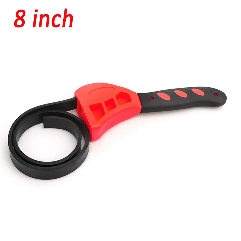 Multifunctional Belt Wrench Adjustable Rubber Strap Wrench Oil Filter Wrench Jar Opener Pipe Wrench Cartridge Disassembly Tool