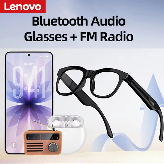 Lenovo F09 Smart Sunglasses With FM Radio Photochromic Lenses Listen Music Lightweight Frame for Cycling Outdoor Activities