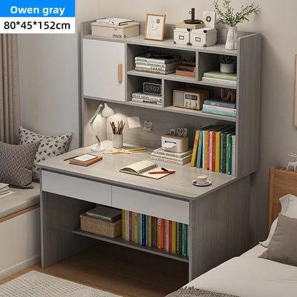 Desk Home Modern Simple Bookshelf Integrated Student Bedroom Learning To Write With Drawing Desk Office Computer Desk