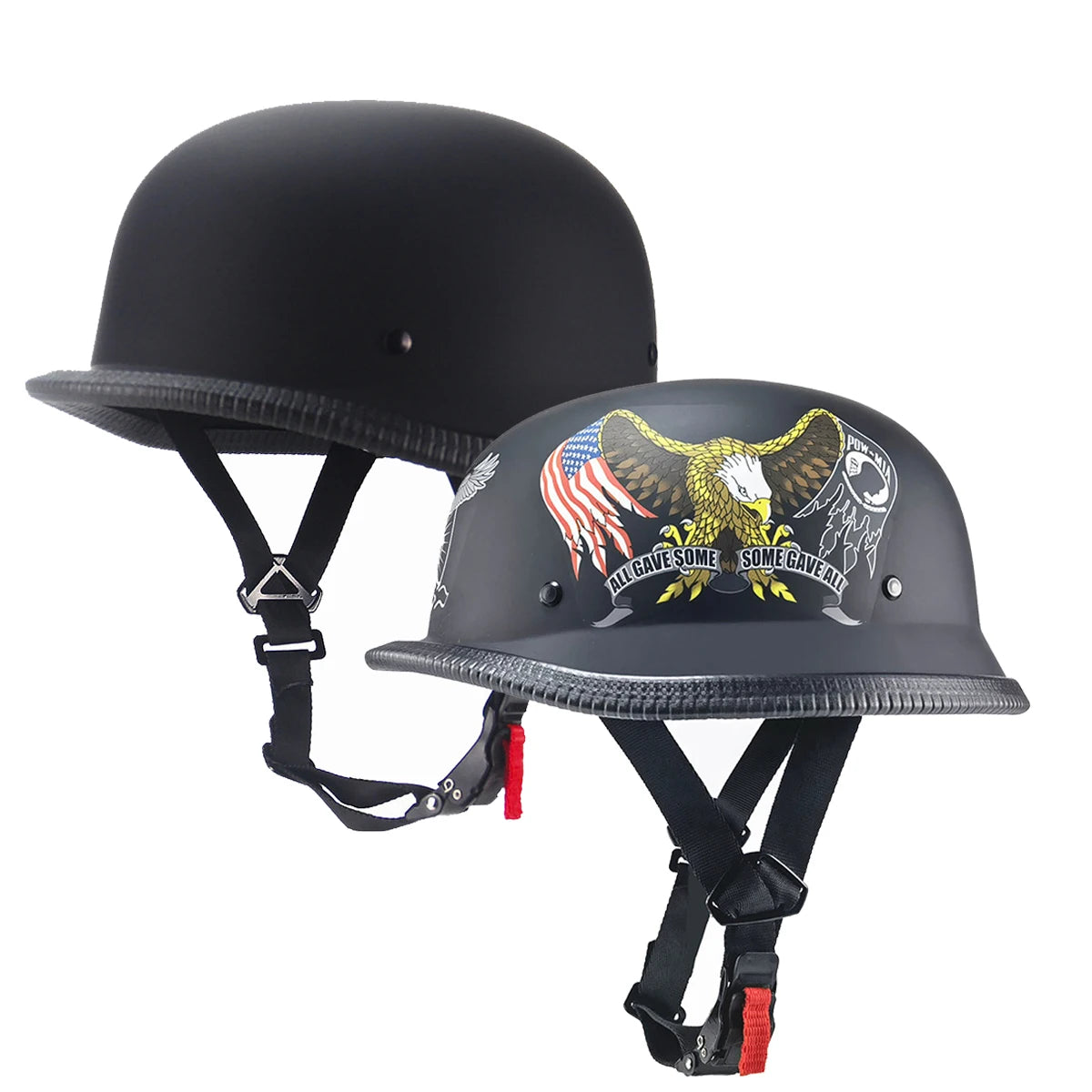 Motorcycle Bicycle Open Riding Retro Helmet, Casco Half Helmet, Cool Matching Glasses Universal Adjustable DOT Certification