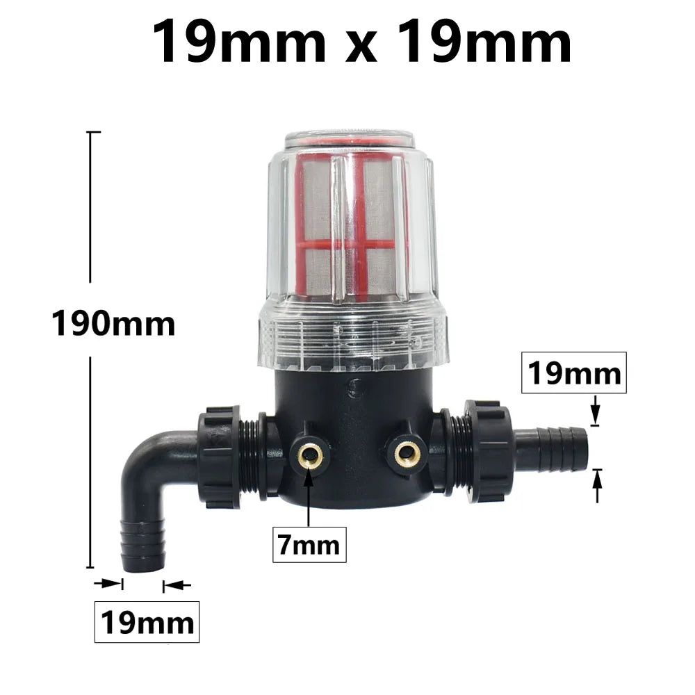 Transparent 60 Mesh Fine Filtration Water Filter With 20mm, 25mm Barbed Agriculture Tools Garden Irrigation Filter 1 Pcs
