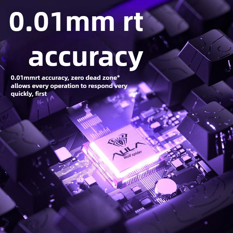 AULA HERO 68HE 8K Magnetic Axis High Performance Gaming Keyboard Hybrid Bearing RGB Low Latency Custom Wired Gaming Keyboard