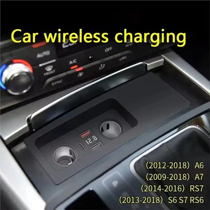 Car Accessories For A6 C7 Rs6 A7 2012-2018 Charging Panel Phone Holder Car