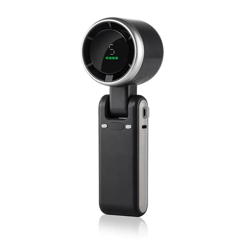 Portable 5-speed Handheld Fan 3600mAh USB Charging High Speed Fan Foldable Desk Fan Outdoor