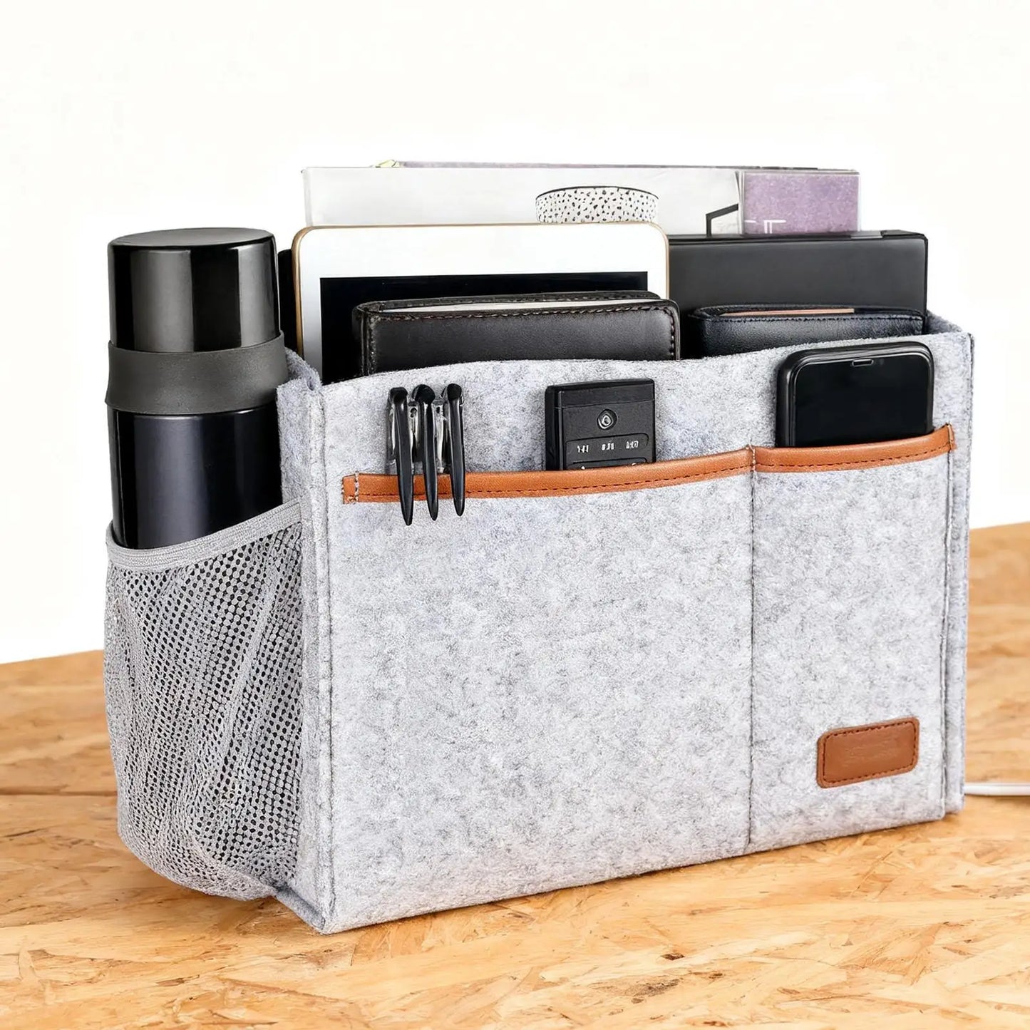 Hanging Bedside Bag, Under Mattress Storage Organizer, Bedside Pockets, Thick