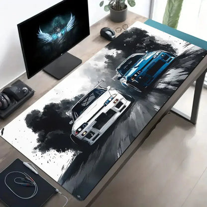 Large Mouse Pad for Car Design Sports Cars Desk Mat Non-Slip Rubber Washable PC Keyboard  Computer PC Office Gaming Accessories