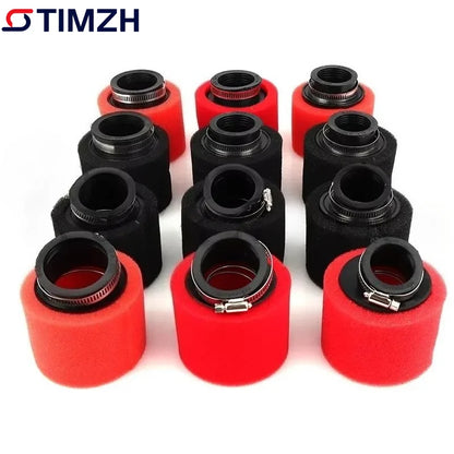 Foam Air Filter 35mm 38mm 42mm 45mm 48mm 50mm 60mm Sponge Cleaner Moped Scooter Dirt Pit Bike Motorcycle Black and Red