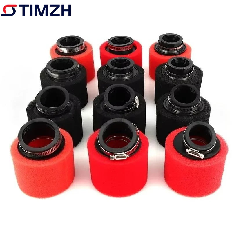 Foam Air Filter 35mm 38mm 42mm 45mm 48mm 50mm 60mm Sponge Cleaner Moped Scooter Dirt Pit Bike Motorcycle Black and Red