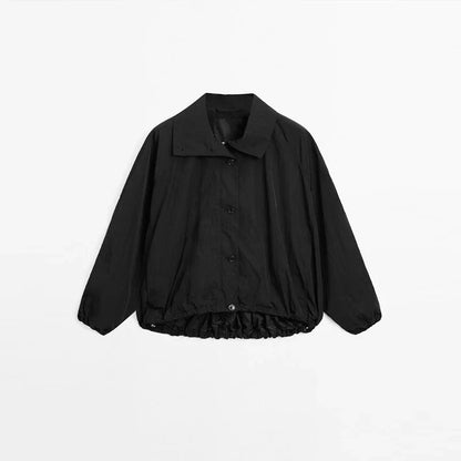 Casual Lightweight Jackets Women Solid  Zipper Single Breasted Long Sleeve Loose Coats Female 2025 Autumn Fashion Outwear Lady
