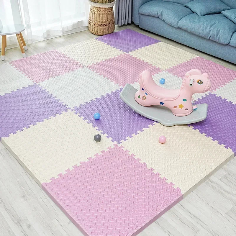 New 30*30cm Thicken Sports Gym Mat Protection EVA Leaf Grain Floor Mats Yoga Fitness Non-Slip Splicing Rugs Shock Room Play Mats