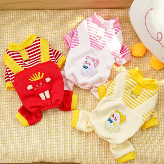 Four-legged Clothing for Pet Dogs, Medium and Large Dogs and Cats, Autumn and Winter Sweatshirts, Plus Fleece Clothing Supplies,