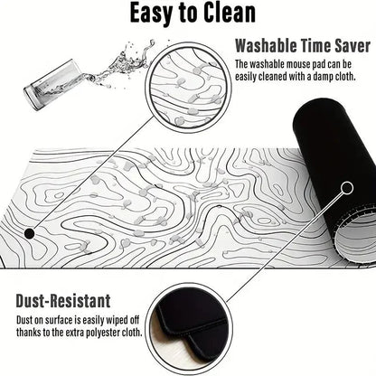 1PC Large Mouse Pads For Desk, Gaming Mouse Pad, Mouse Pad with Stitched Edges and Non-Slip Rubber Base, Extended Mouse Pad