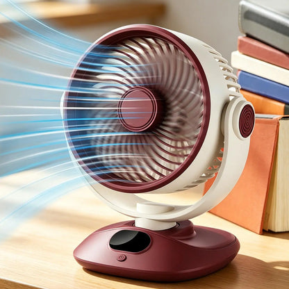 Portable Small Oscillating Fan 3 Speeds Rechargeable Battery Powered for Bedroom Living Room Kitchen Study Travel RV Camping