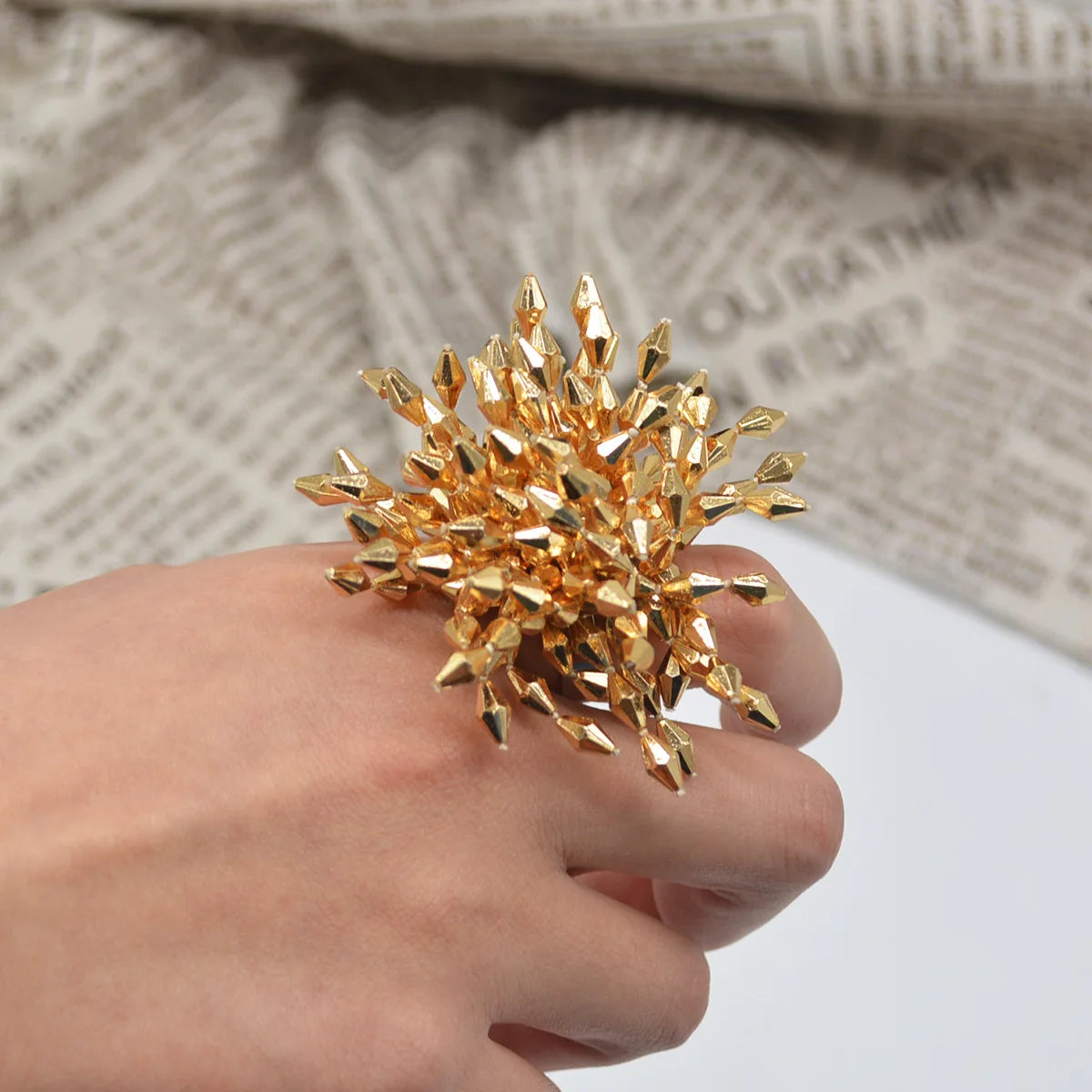 Fashion Jewelry European and American Design Tassel Beads Adjustable Rings For Women Party Gifts Cool Trend Accessories