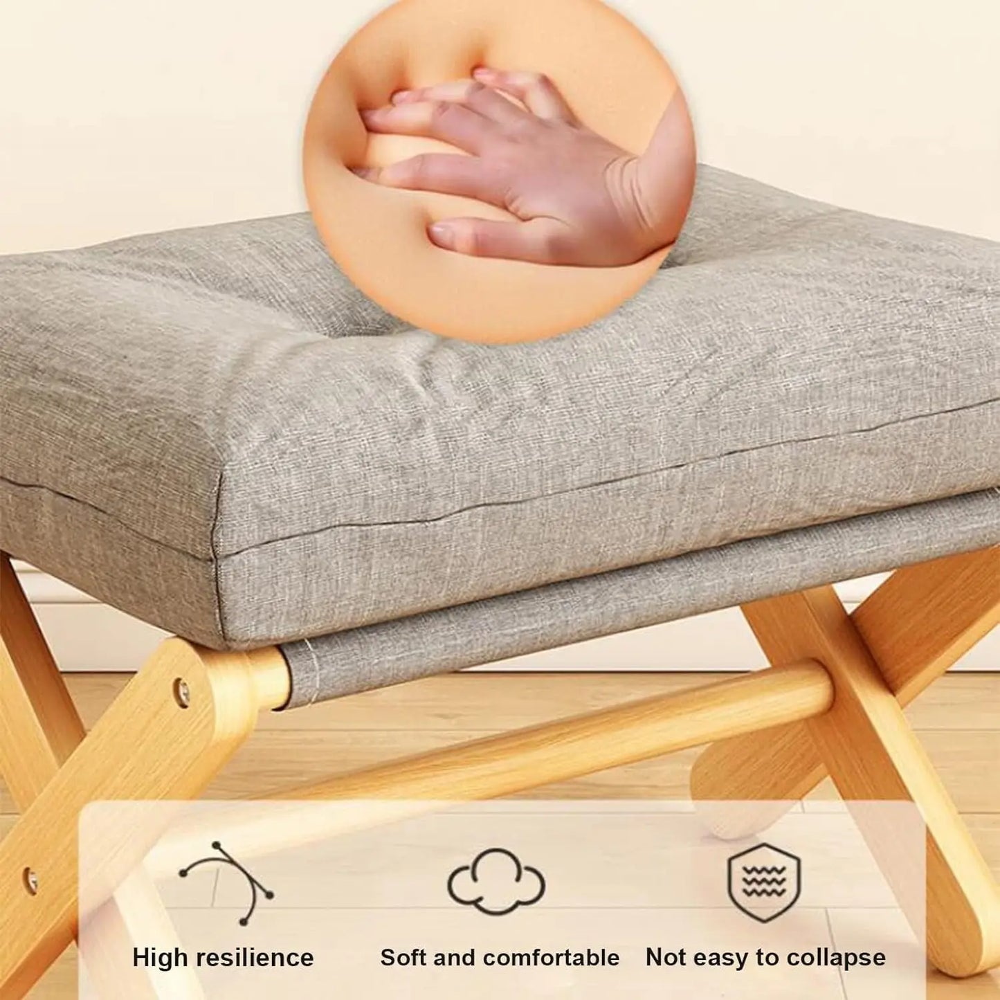 Small Footstool Portable Desk Rest Foot Ottoman Footstool Portable Footrests Foot Stool chair Leg Rest High Padded Vanity Chair