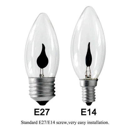 4/10/20Pcs Edison Led Candle Light Bulb Flicker Flame E14 E27 LED Flame Effect Bulb Retro For Home Decor Energy Saving Lamp
