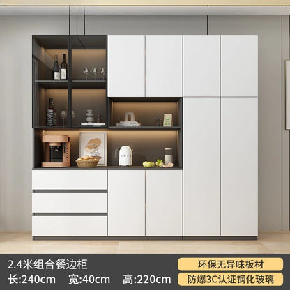 Side cabinet, wall cabinet, premium version, living room storage cabinet, track glass door