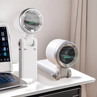 Portable 5-speed Handheld Fan 3600mAh USB Charging High Speed Fan Foldable Desk Fan Outdoor