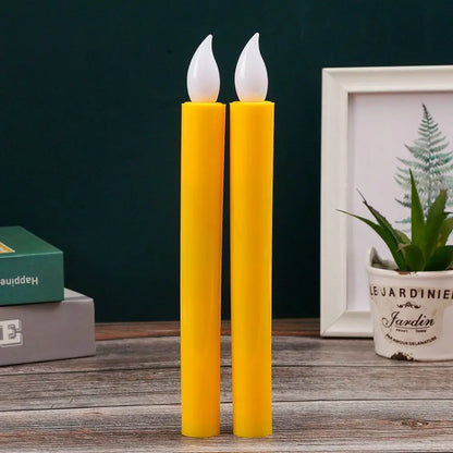 Creative LED Flameless Candles Lights Wedding Birthday Party Simulation Candles Lamp Long Electric Flickering Candlesticks