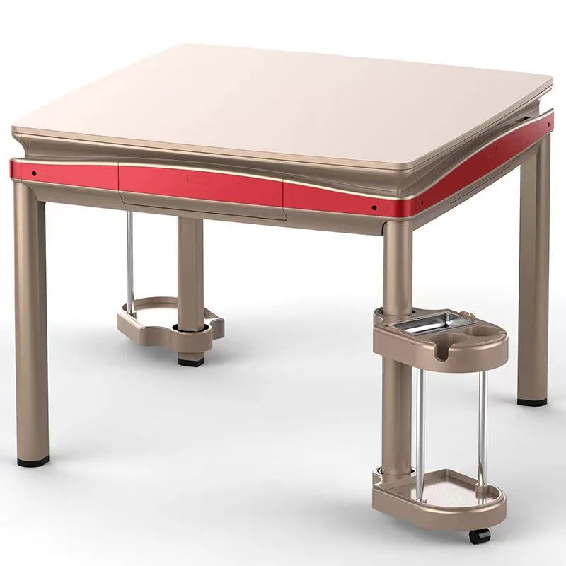 Coffee Table Mahjong Machine Rotating Dining Table Water Cup Holder Chess Room Shelf