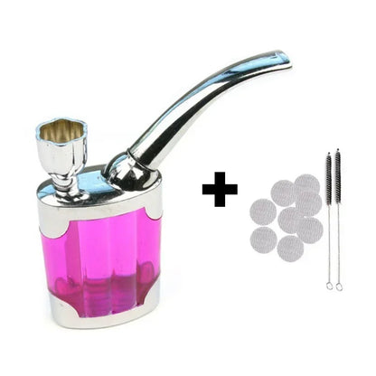 Complete set Cleanable Acrylic Smoking Pipe Fashion Microfilter Tobacco Pipe Circulation Reduce Tar Smoke filter Cigarette Tool