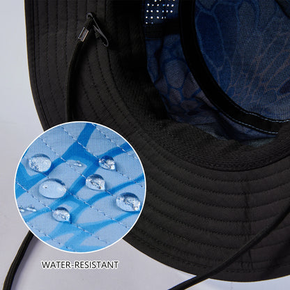 BASSDASH UPF 50+ Water-Resistant Fishing Bucket Hat with Laser Perforated Mesh Adjustable for Men Women Outdoor Hiking