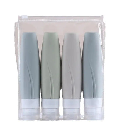 Travel Bottles for Toiletries 4 Pack  Travel Size Toiletries Containers Silicone Squeeze Bottles Toiletry for Shampoo Condition