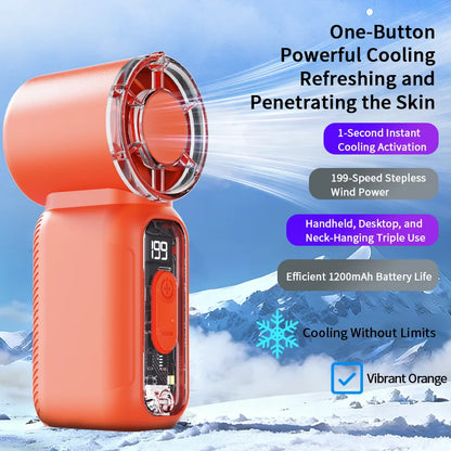 Best Selling Summer Super Mini Rechargeable Handheld High Speed Fan Powerful Wind Ultra-Quiet Fan Digital Display
