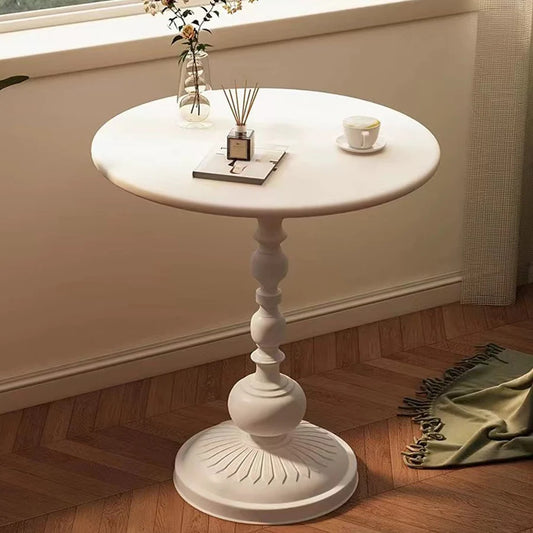 Nordic Coffee Table Sofa Side Table Vintage Metal Corner Round Table Bedside Reading Desk Furniture Living Room Decoration