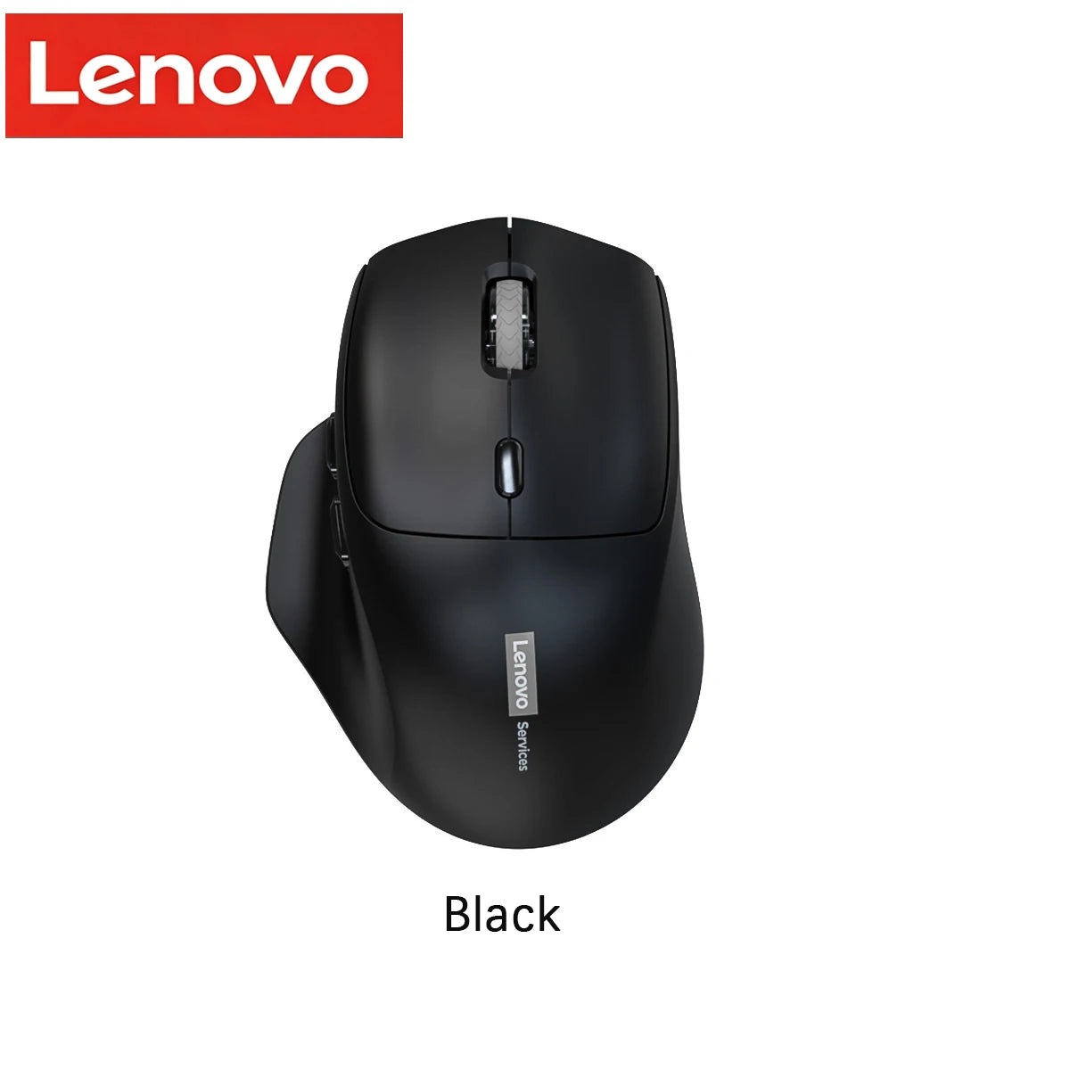 Lenovo Wireless Mouse Ergonomic Design 2.4G Dual-Mode Connection Large-Capacity Battery Comfortable For Gaming And Office Use