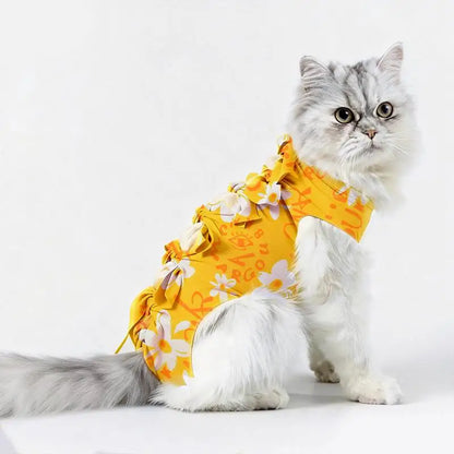 Pet Neutering Suit Cat Postoperative Recovery Anti Licking Clothing Adjustable Cat Wound Protective Clothes Pet Supplies