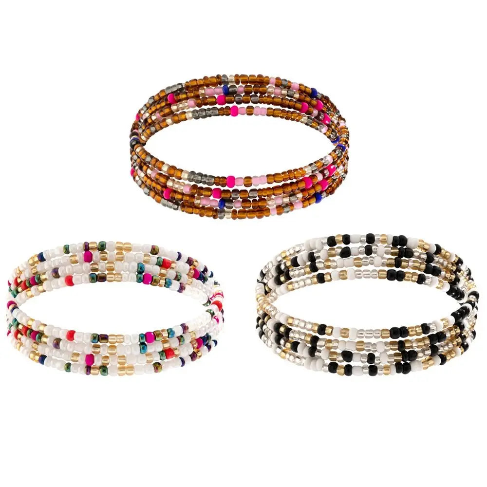 Body Jewelry Rice Bead Waist Chain Colorful Bohemian Style Belly Chain Ethnic Style Bikinis Jewelry Body Chain Jewelry