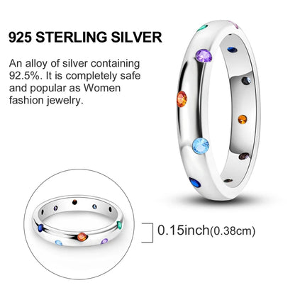 Hot Sale 925 Sterling Silver Ring Eye Plam Frefly Stars Heart Rings For Wedding Women Girls Jewelry Anniversary