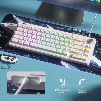MageGee TS68 Mini 60% RGB Gaming Keyboard 68 Keys Wired RGB Gaming Keyboard with Customized