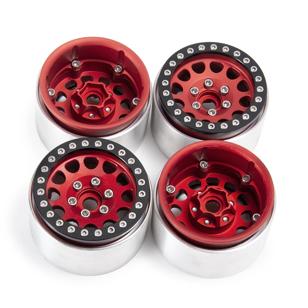 AXSPEED Aluminum Alloy 1.9 inch Beadlock Wheel Rims Hubs 27mm for TRX-4 D90 Axial SCX10 CC01 1/10 RC Crawler Car Truck Parts