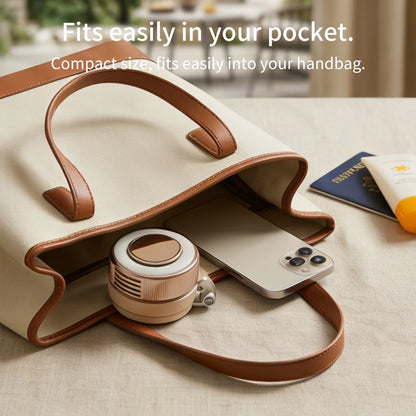 Portable Fan Mini Handheld Rechargeable Bladeless Electric Fan Suitable for Outdoor Ventilation With magnetic attachment