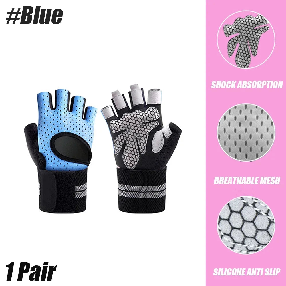 Weightlifting Gloves with Wrist Support for Heavy Exercise Body Building Gym Training Fitness Handschuhe Workout Crossfit Gloves