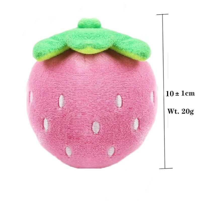 Dog Squeaky Toys Plush Animal Fruit Food Toy Durable Chew Interactive Toys Small Medium Dogs Cats Puppy Pet Supplies