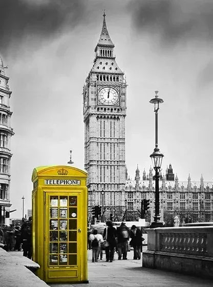 Black and White Europe Landscape Picture Home Decor Nordic Canvas Painting Wall Art Yellow Scenery Posters for Living Room Decor