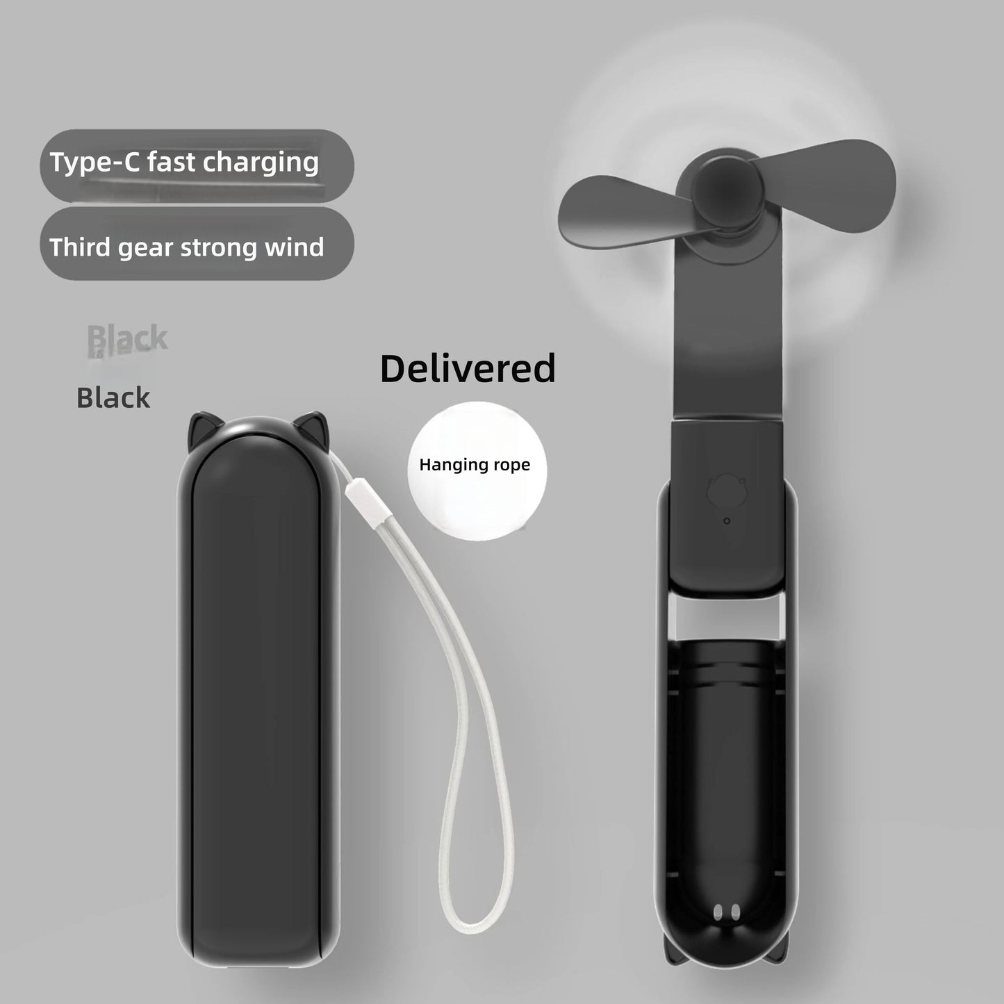 Portable Mini Handheld Fan Small Pocket Fan USB Rechargeable Battery Fan Folding Cooling Hand Fan Mini USB Fan with Power Bank
