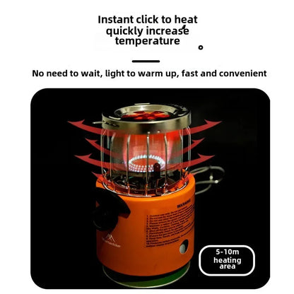 MOUNTAINHIKER Portable 2000W Gas Heater Gas Outdoor Camping Stove Heating Cooker for Ice Fishing Camping Hiking Tent Gas Heater